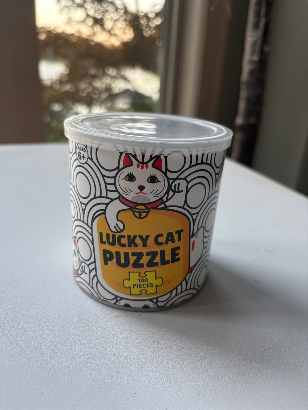 FWB Lucky Brand Lucky Cat Puzzle - Black, White & Red (100 pieces)